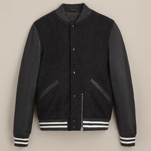 (Sold)All Saints Campbell Varsity Leather Jacket